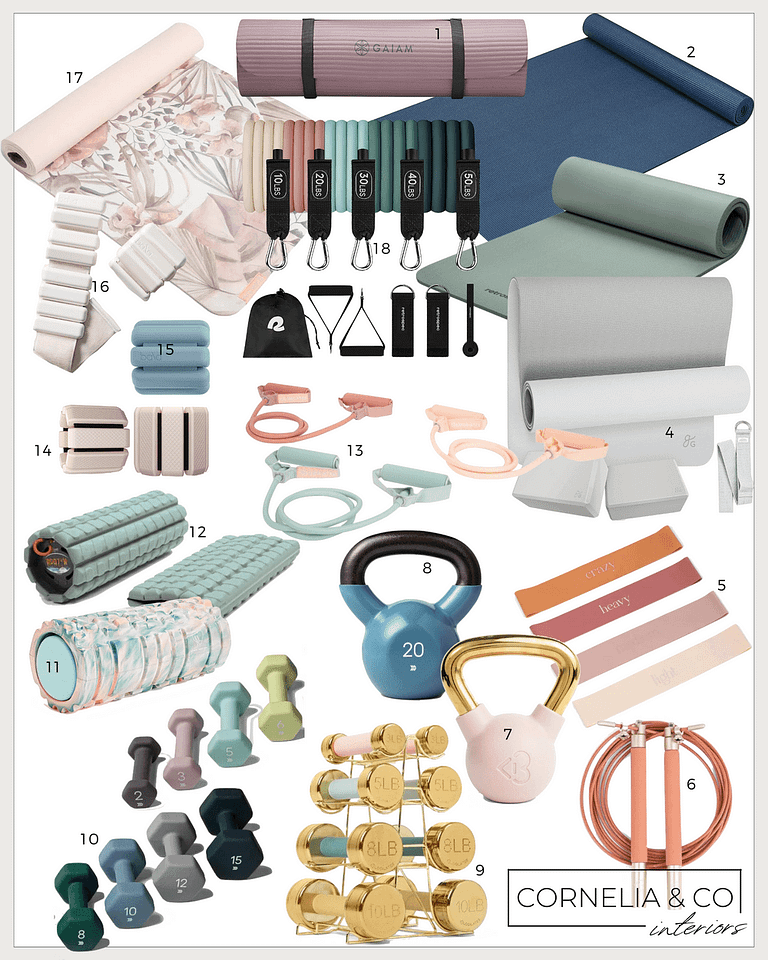 Aesthetic workout gear mood board
