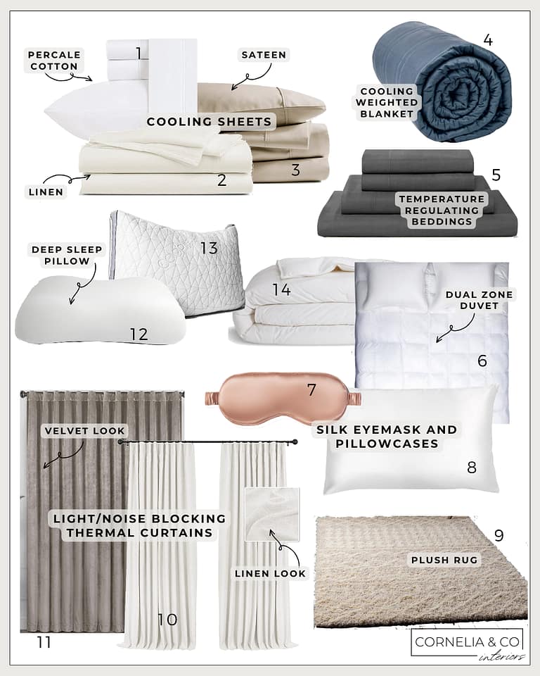Bedding and curtains to help you sleep better