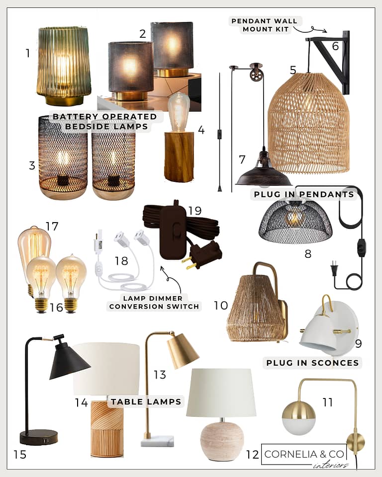 Lighting options to create bedroom mood lighting