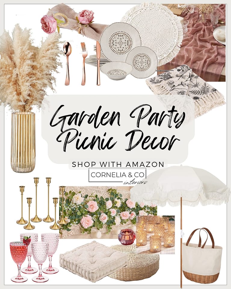 garden party beach picnic decor